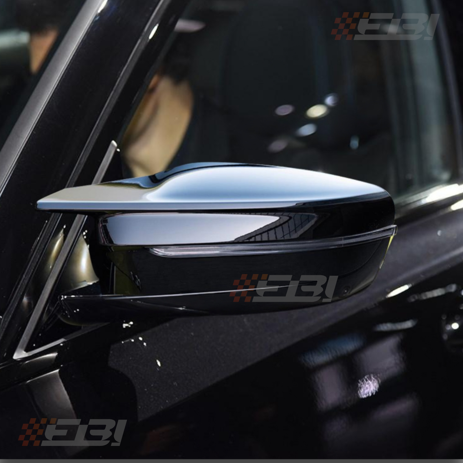 EBI BMW 2, 3, 4, 5, 7 & 8 Series G-Chassis M Style Mirror Cap Replacement | Gloss Black | 2016 - 2023