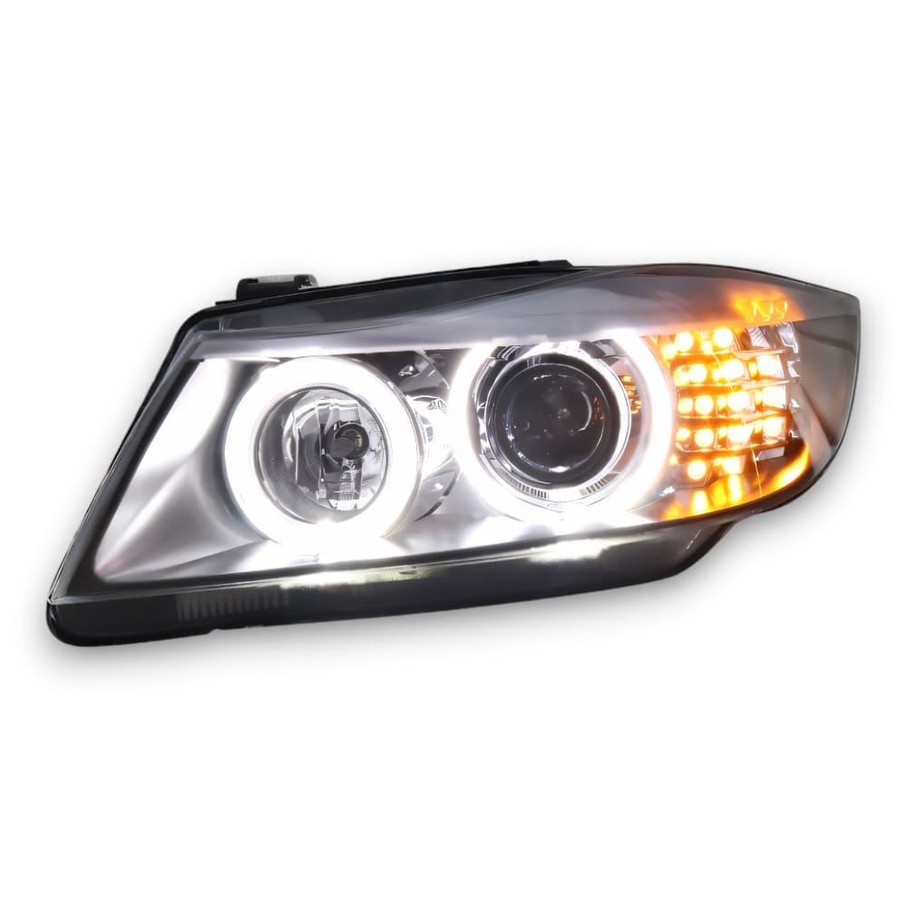 EuroLuxe BMW 3 Series E90 Angel LED Headlights (2005 - 2012) (Plug & Play)