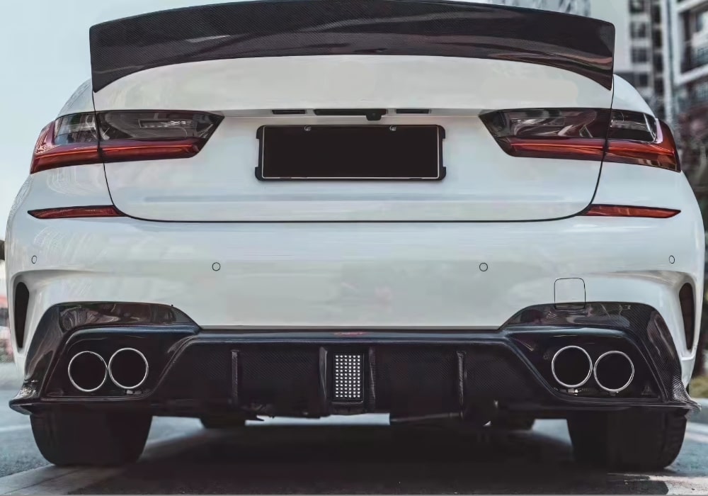 ECI+ BMW 3 Series G20/G28 LED Competition Style Rear Diffuser | Carbon Fiber / Forged Carbon | 2019 - 2022