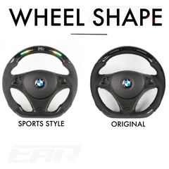 BMW E9X M3 Style Customizable Carbon Fiber / Alcantara Steering Wheel