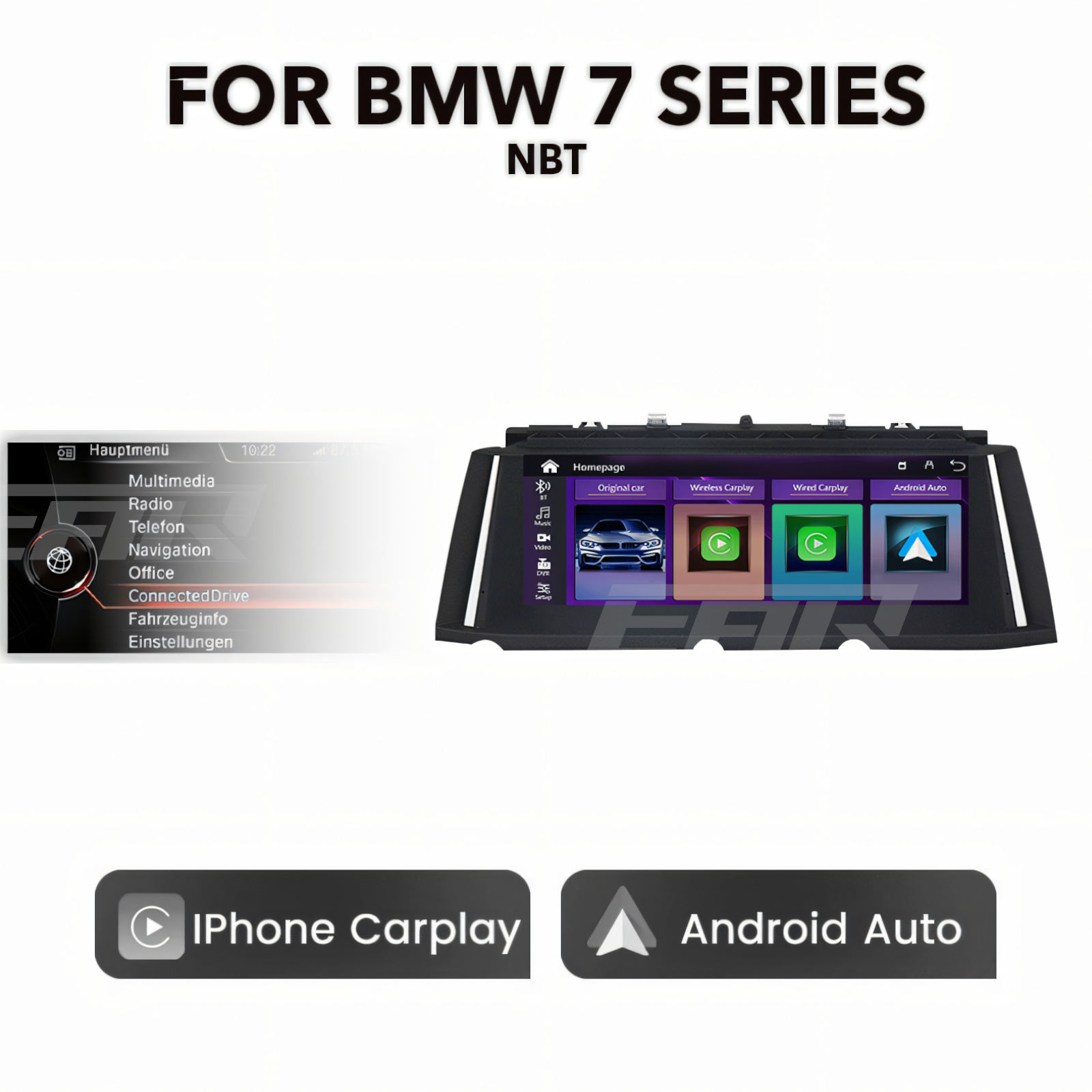 BMW F-Series 7 Series F01/F02 2009 - 2015 10.25" Multimedia Display Touchscreen + Built-in Wireless Carplay & Android Auto (LHD | RHD)