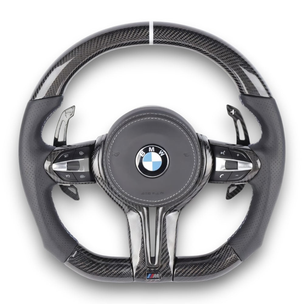 BMW M Style Customizable Carbon Fiber / Alcantara / LED Steering Wheel