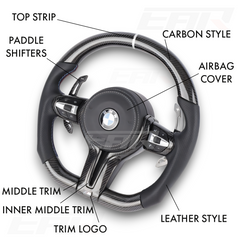 BMW M Style Customizable Carbon Fiber / Alcantara / LED Steering Wheel