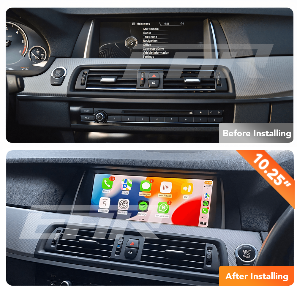 BMW iDrive 8 Android 13.0 5 Series (F10/F11/F18) Multimedia 10.25"/12.3" Touchscreen Display + Built-In Wireless Carplay & Android Auto | 2010 - 2017 | LHD/RHD