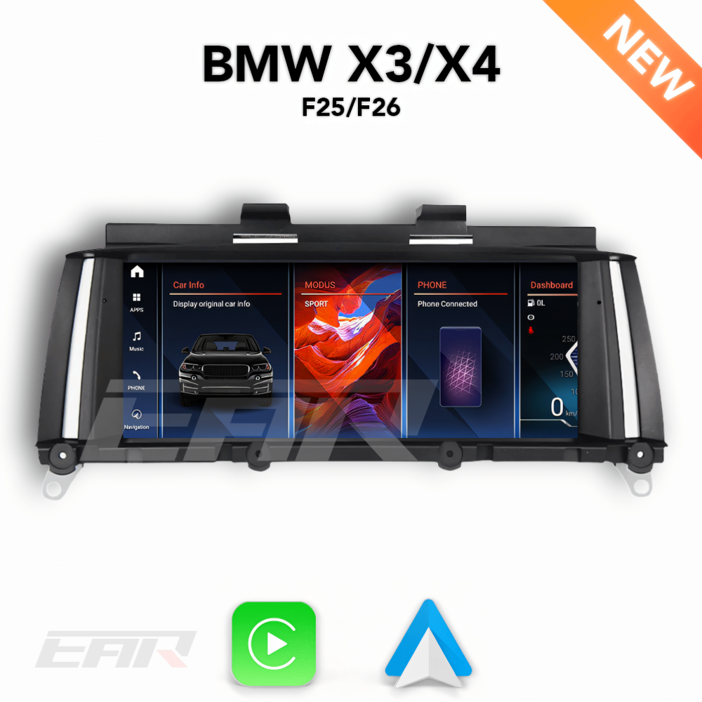 BMW iDrive 8 Android 13.0 X3 & X4 (F25/F26) Multimedia 8.8"/12.3" Touchscreen Display + Built-In Wireless Carplay & Android Auto | 2010+ | LHD/RHD