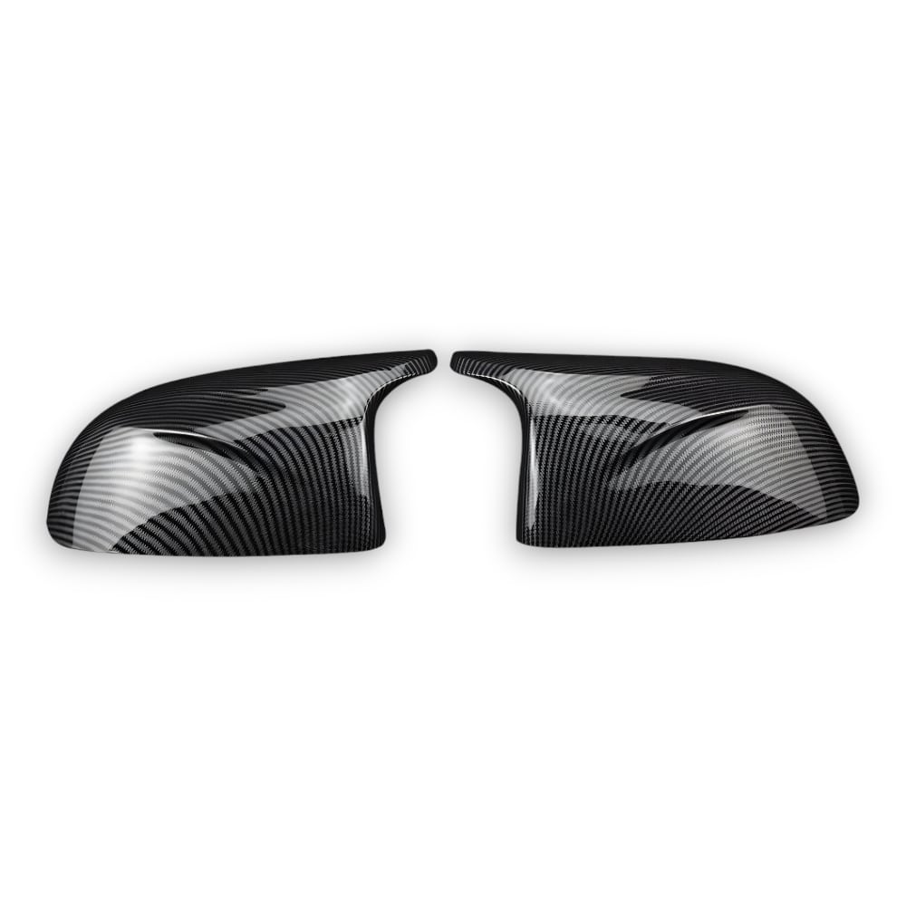 EBI BMW X3, X4, X5 & X6 G01/G02/G05/G06 M Style Mirror Cap Replacement | Gloss Black | Carbon Fiber | 2017+