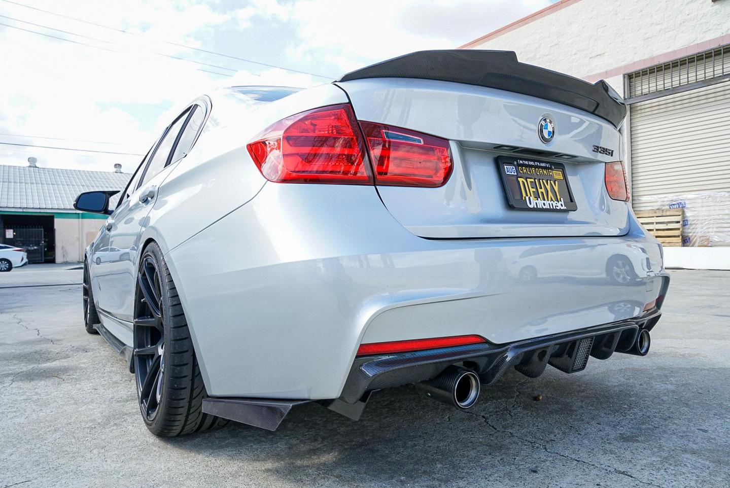 ECI+ BMW 3 Series F30 LED Style Rear Diffuser | Carbon Fiber / Forged Carbon