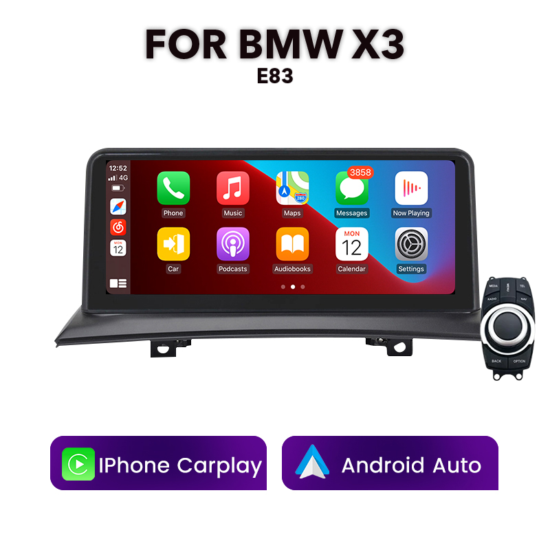 BMW E-Series X3 E83 2004 - 2009 10.25" Multimedia Touchscreen Display + Built-in Wireless Carplay & Android Auto (LHD | RHD)